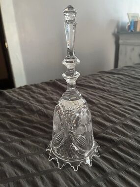 Vintage, Lilly of the Valley, Clear Crystal Decorative Bell